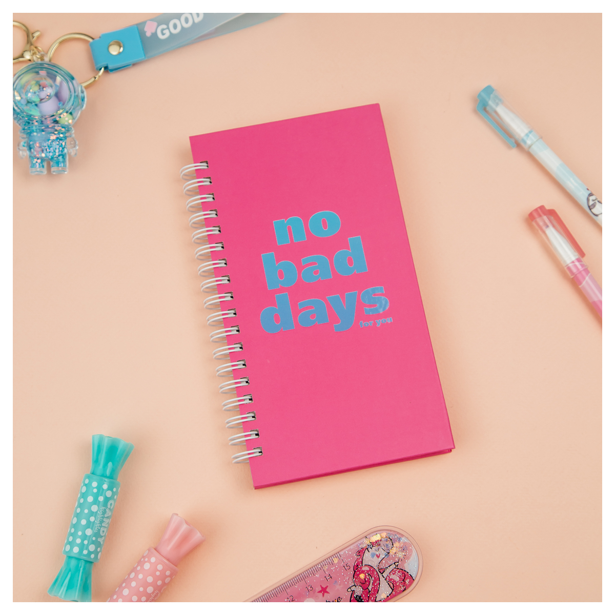 Записная книжка 95*175мм 96л. MESHU "No bad days", матовая ламинация, выборочный УФ-лак