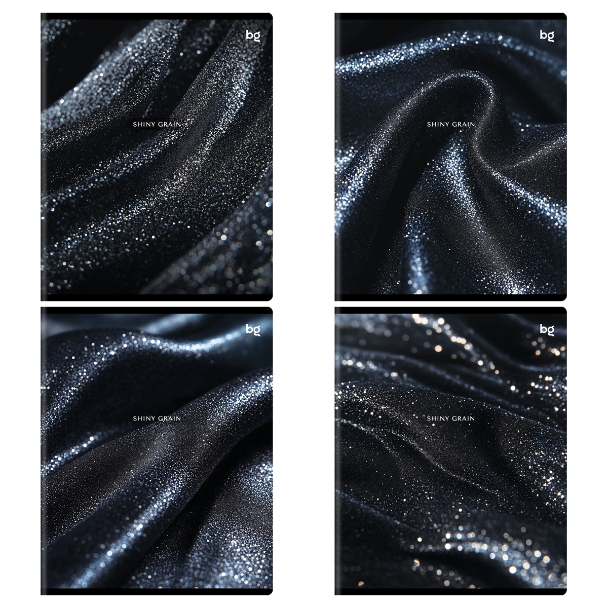 Тетрадь 48л., А5, клетка BG "Shiny grain", глиттерная пленка