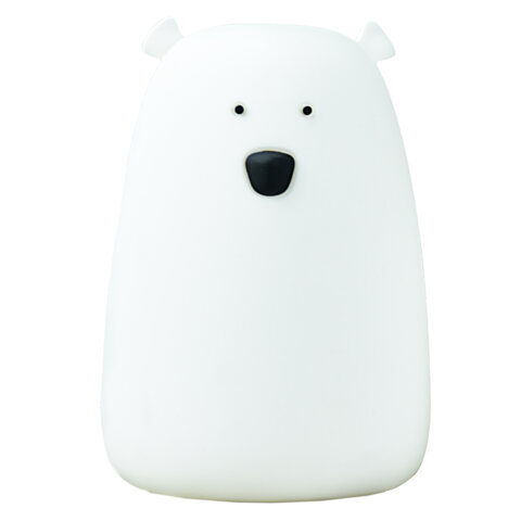 Ночник силиконовый LED "Медведь" 111x111x160 мм, белый свет/RGB, таймер, USB, аккумулятор 1200 мАч, DASWERK (ДАСВЕРК), 238938