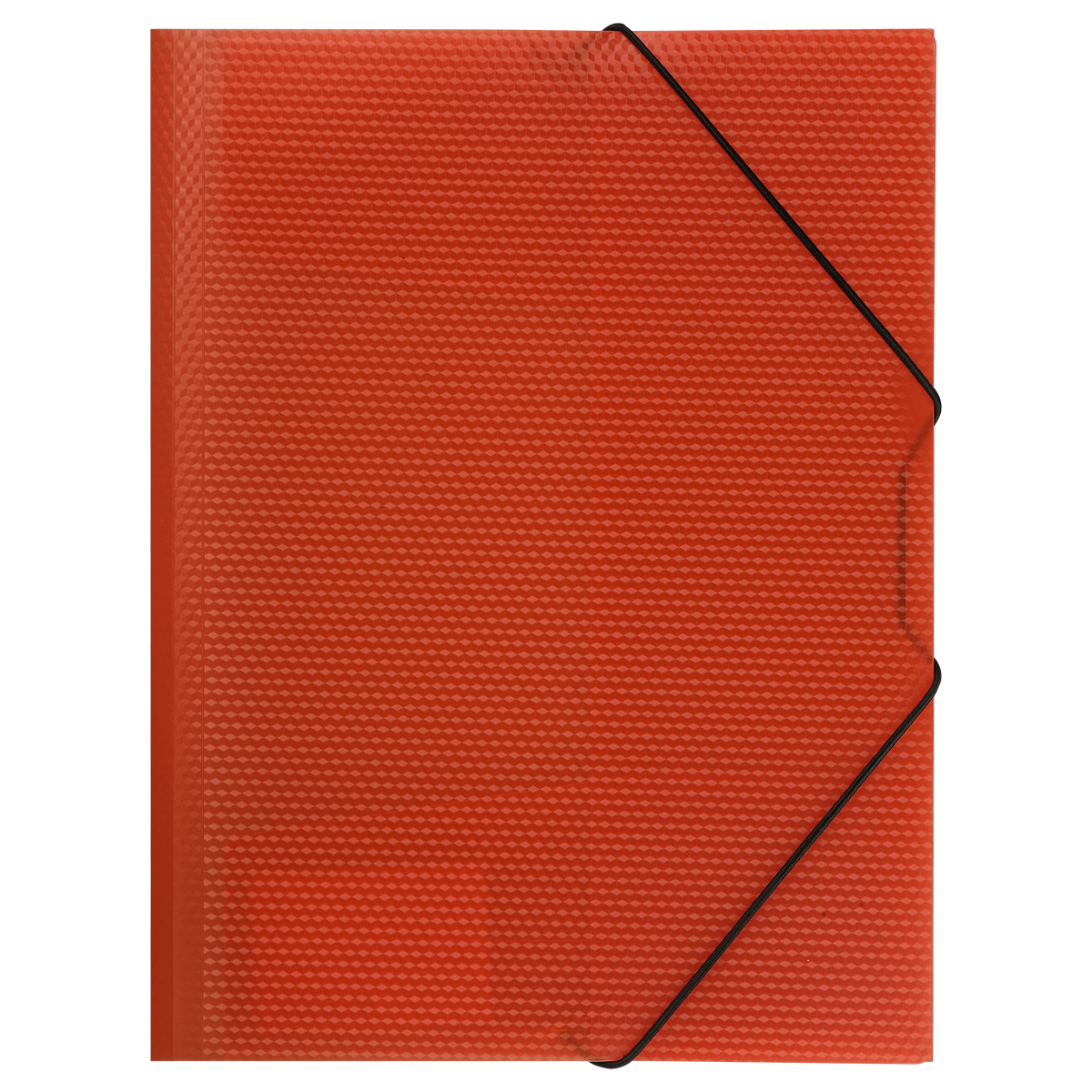 Папка на резинке СТАММ "Кристалл" А4, 500мкм, пластик, красная