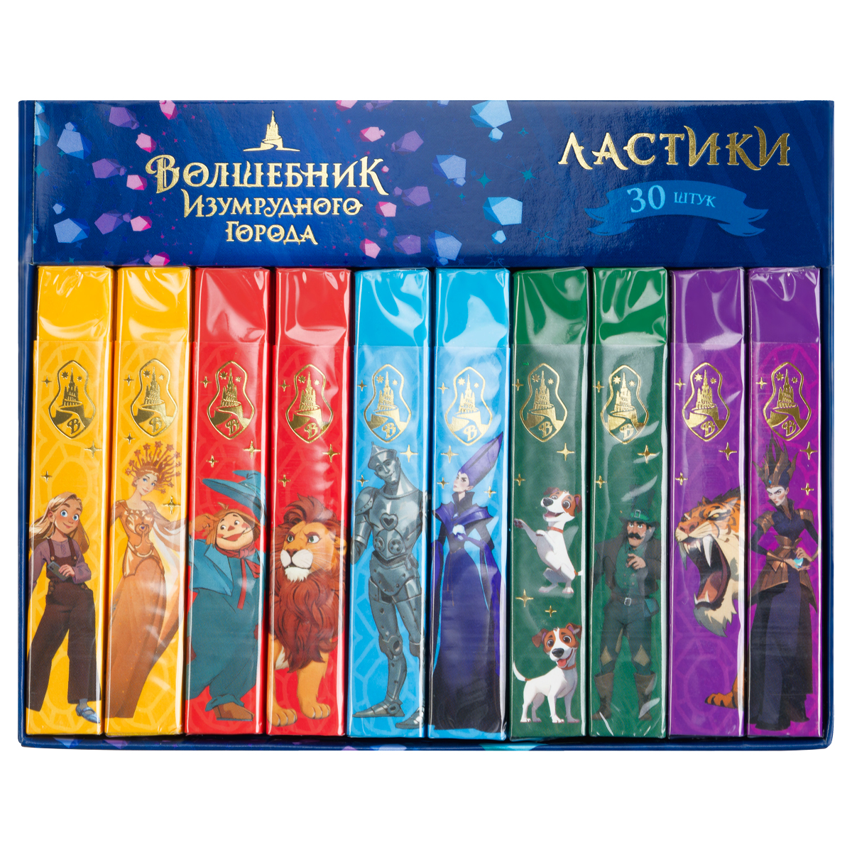 Ластик Мульти-Пульти "Волшебник Изумрудного Города", прямоугольный, 84*13*10мм, ПВХ