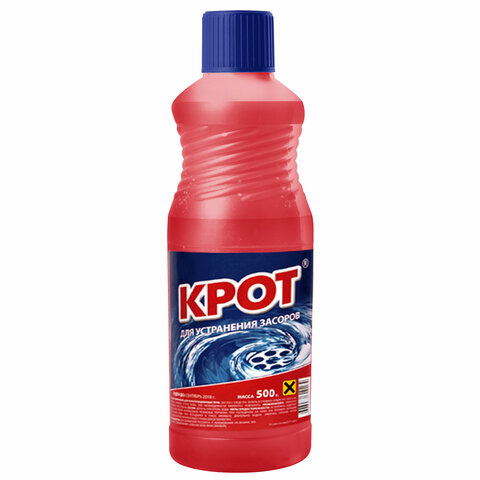 Средство для прочистки канализационных труб 500мл КРОТ, 4000018