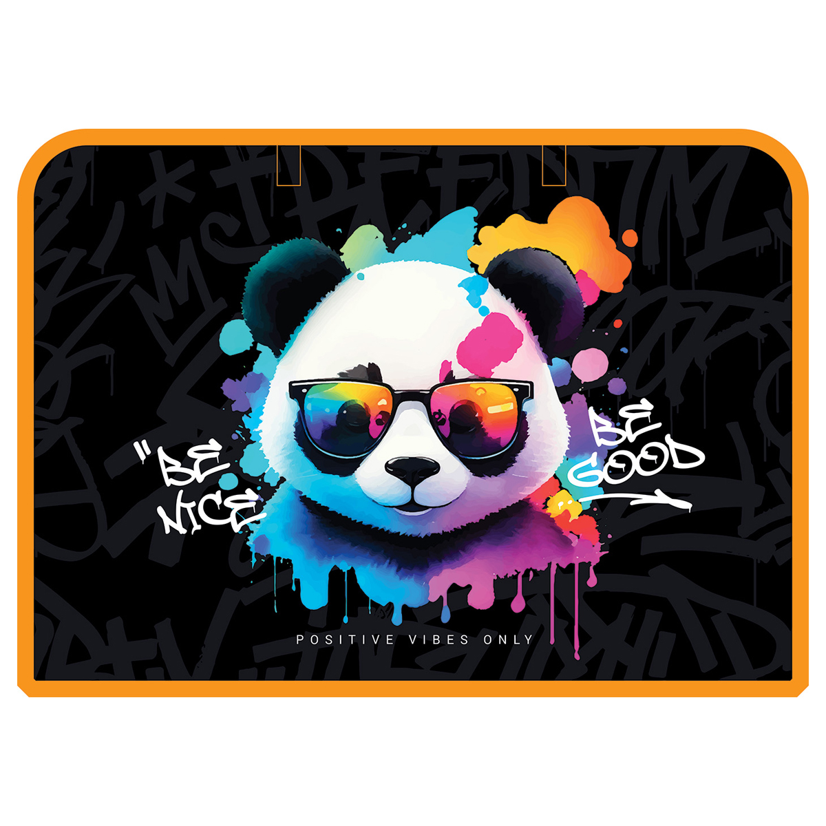 Папка с ручками А4 ArtSpace "The Colored Panda", пластик, на молнии, 70мм