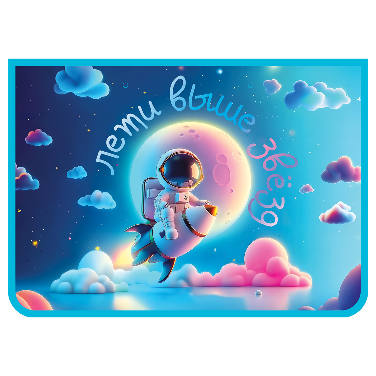 Папка с ручками А4 ArtSpace "Above the stars", пластик, на молнии, 45мм