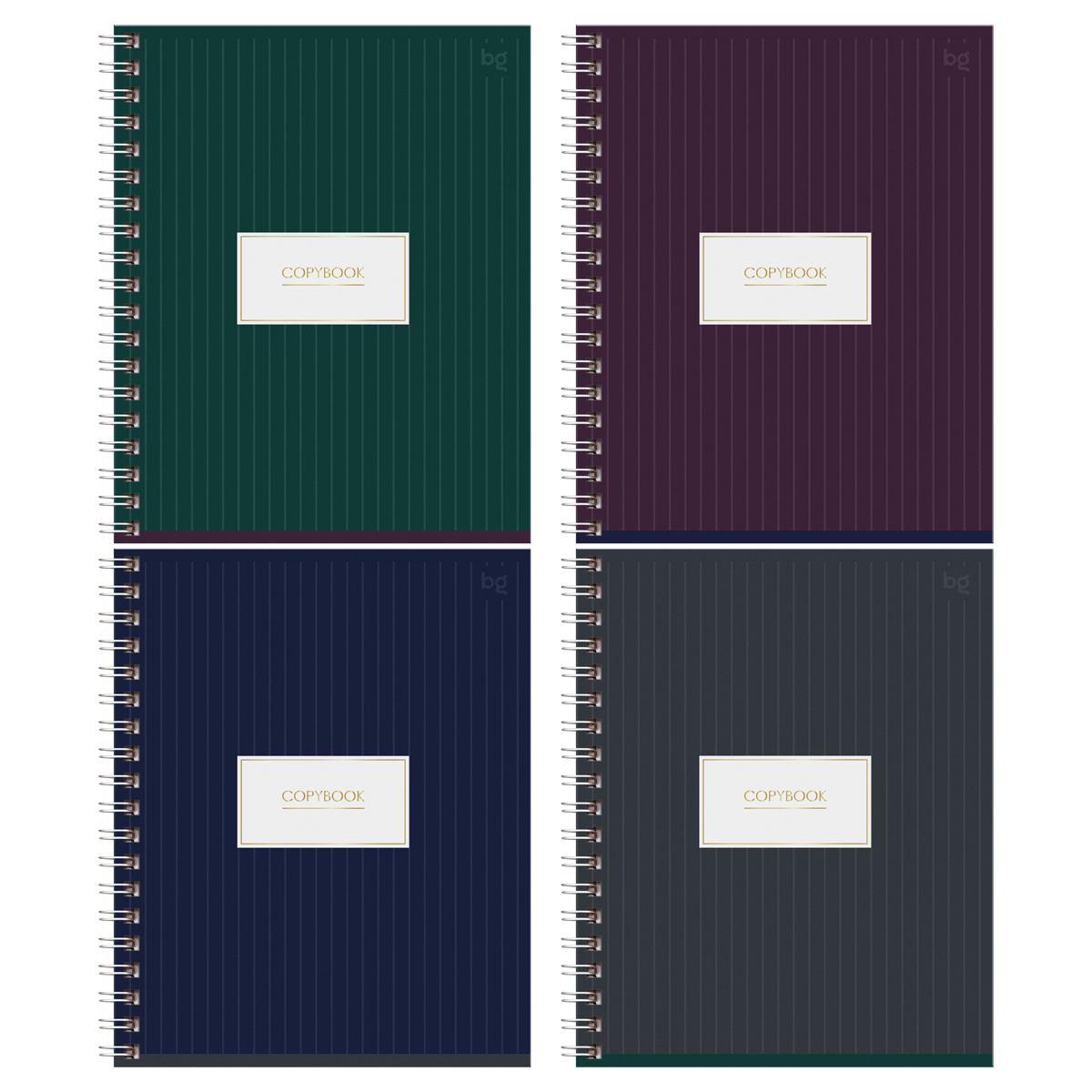 Тетрадь 48л., А5, клетка на гребне BG "Minimal", матовая ламинация, тиснение фольгой