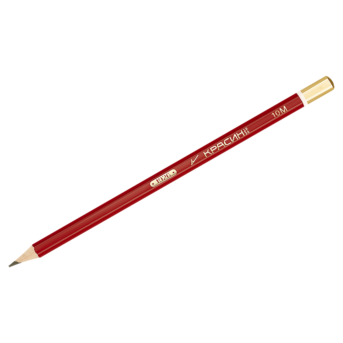 Карандаш ч/г Красин "1926" 10М (10В), шестигранный, заточен.