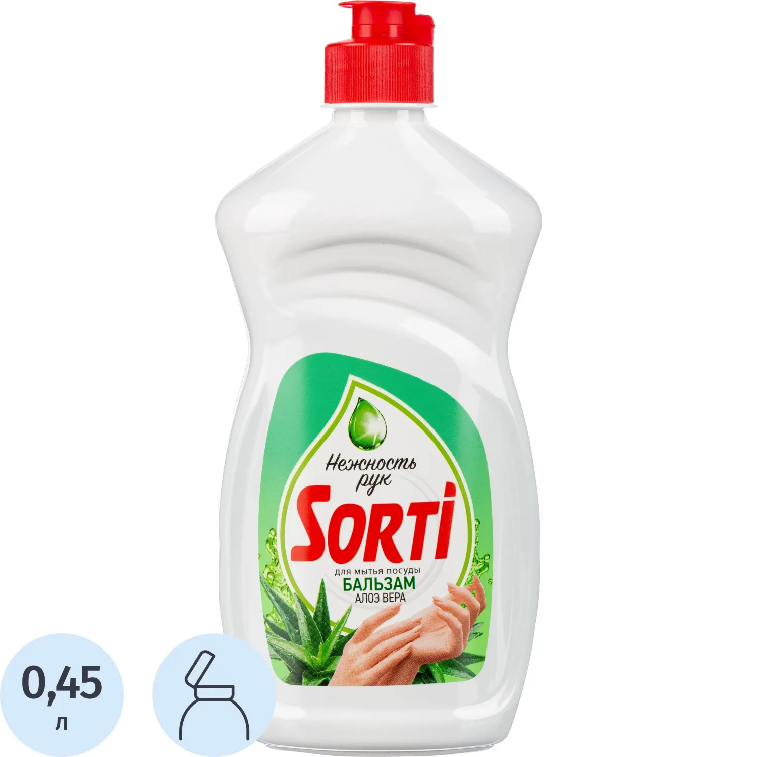 Средство для мытья посуды SORTI бальзам с алоэ вера 450г