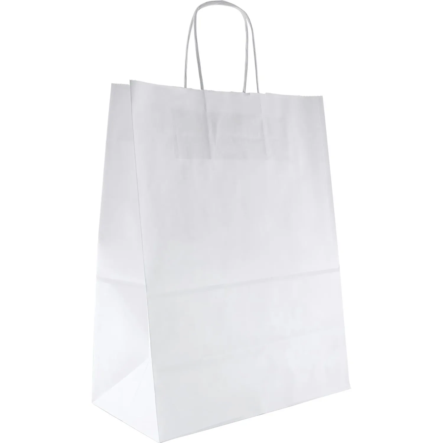Пакет бумажный 220х120х250 мм, 80 гр/м2,с круч. ручками, белый, 250 шт/уп