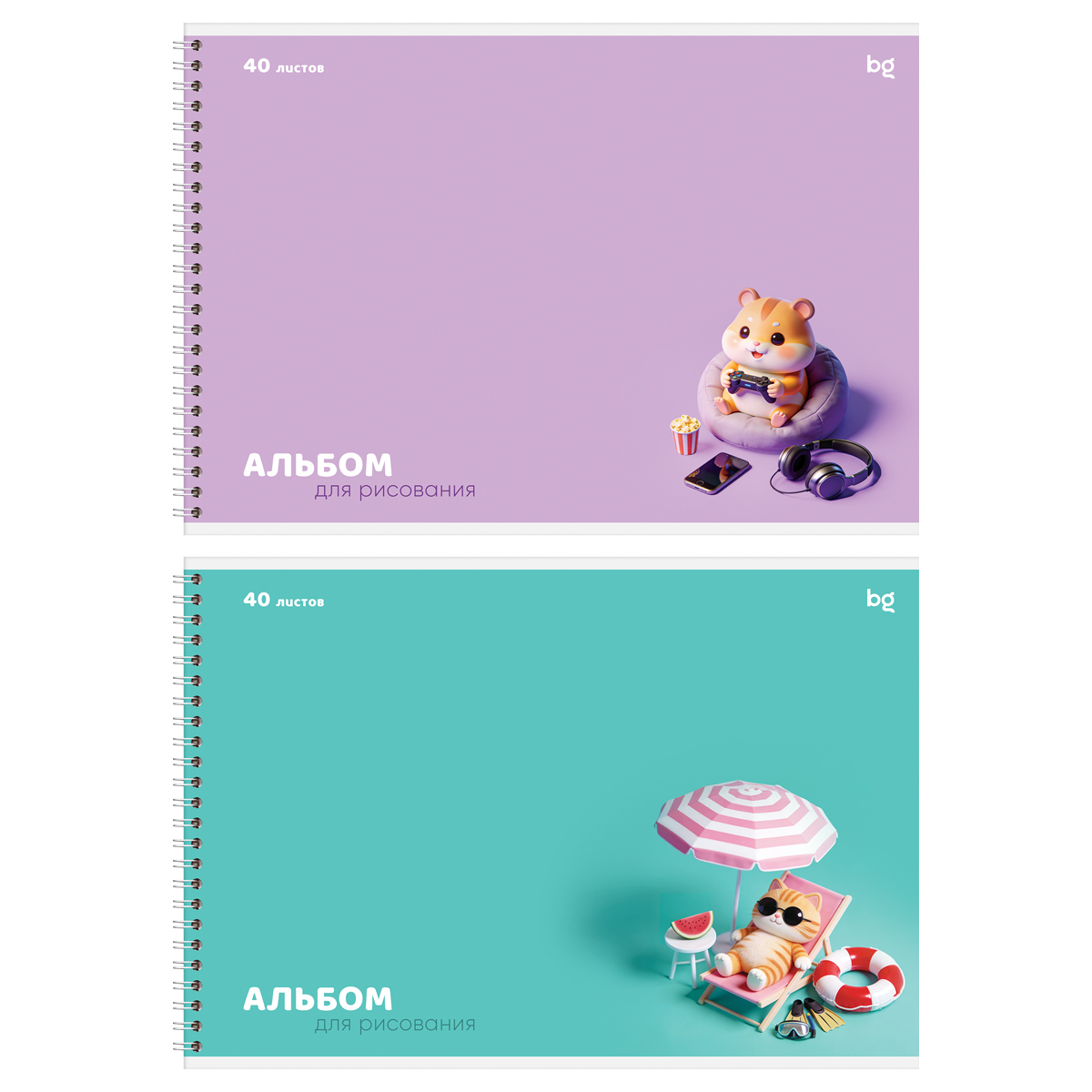 Альбом для рисования 40л., А4, на гребне BG "Мульт"