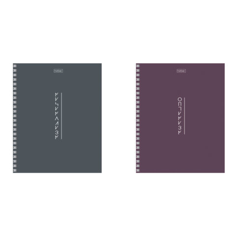 Тетрадь А5 80л. HATBER гребень, клетка, Soft-touch ламинация, Криптография (микс в спайке), 090314, 80Т5лВ1гр