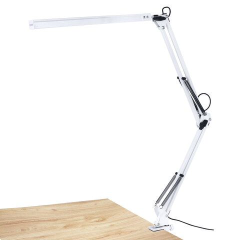 Настольная лампа-светильник SONNEN ST-001, струбцина, LED, 14 Вт, 3 режима цветовой температуры, металлический корпус, 70 см, 238498