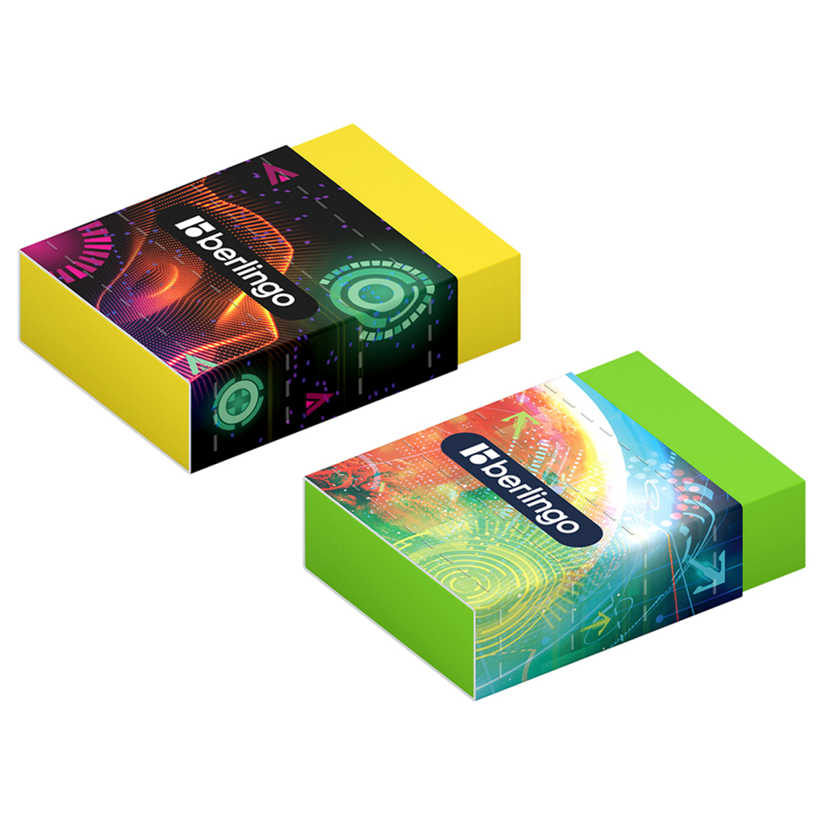 Ластик Berlingo "Futureal", Eco-PVC, картонный держатель,  45*32*11мм