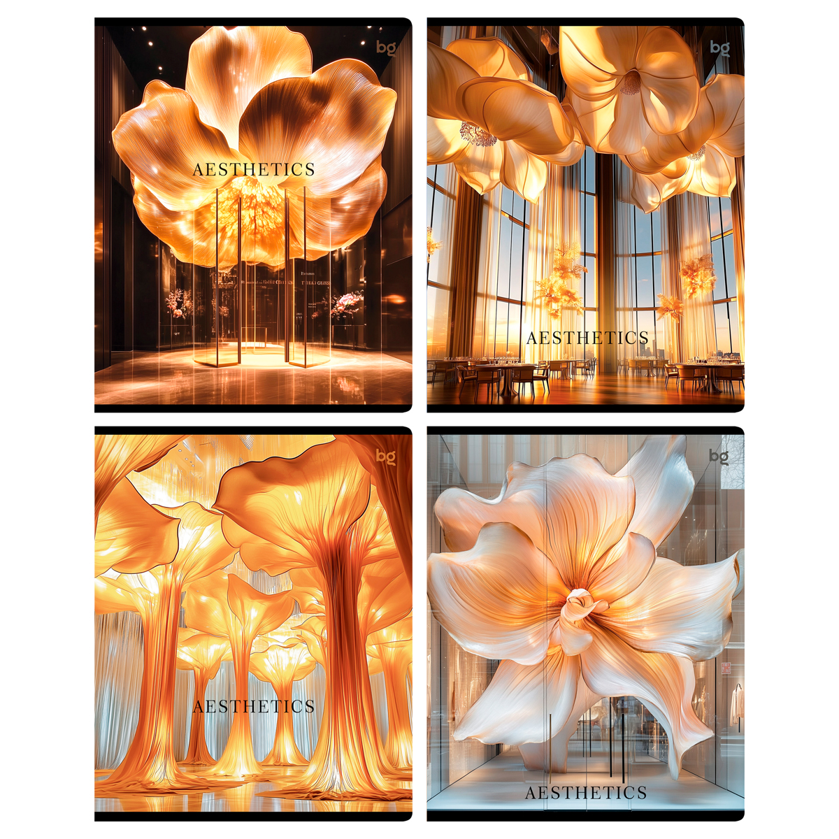 Тетрадь 48л., А5, клетка BG "Aesthetics", глянцевая ламинация