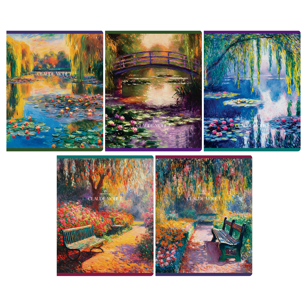 Тетрадь 48л., А5, клетка Greenwich Line "Scenery", матовая ламинация, тиснение фольгой, 70г/м2