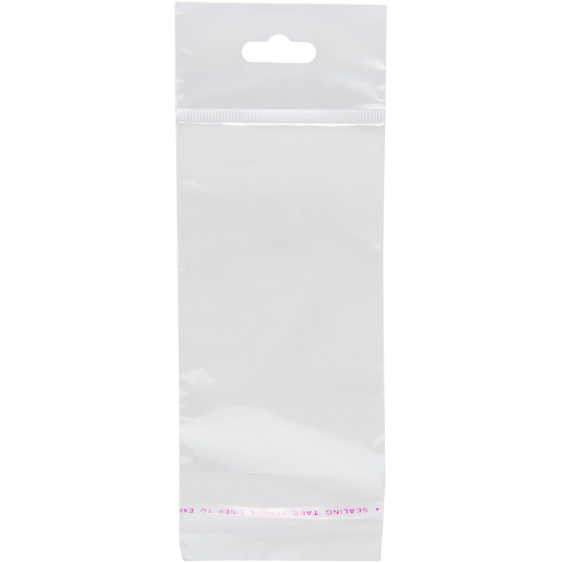 Пакет БОПП 70х120мм +30мм клапан со скотчем, европодвес 25 мкм 100 шт/уп