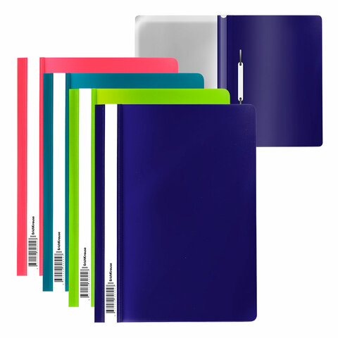 Скоросшиватель пластиковый ERICH KRAUSE Soft Reef, A4, 120/180 мкм, ассорти, 62954