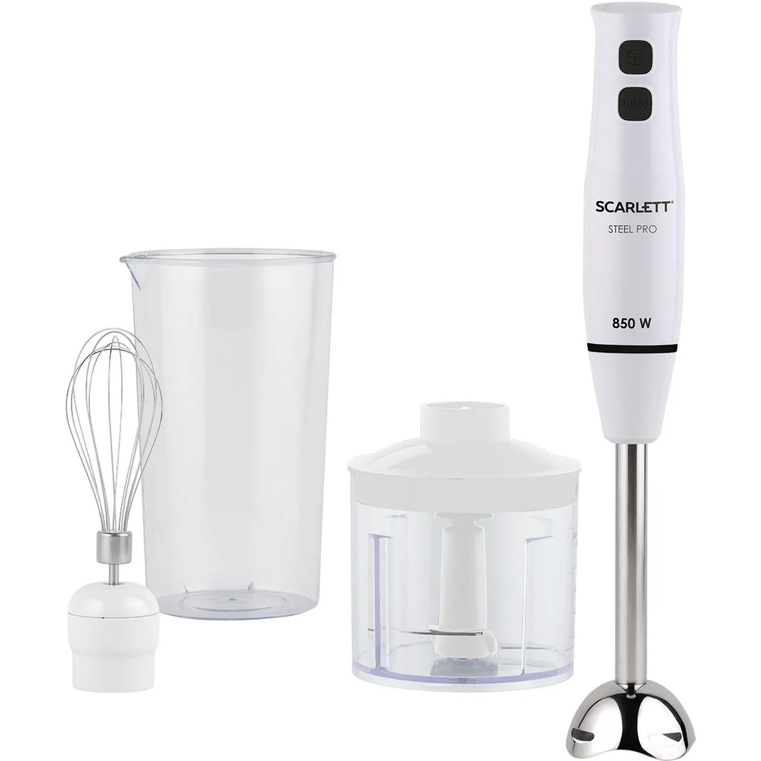 Блендер SCARLETT SC-HB42F06, погружной, 850Вт, белый