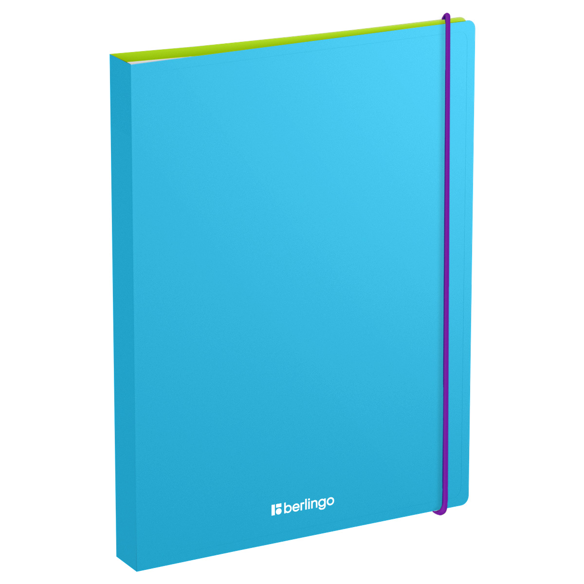 Папка с 60 вкладышами Berlingo "Raze" А4, 30мм, 600мкм, с внутр. карманом, голубая, софт-тач