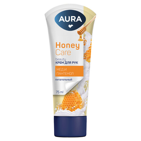 Крем для рук питательный 75 мл, AURA Honey Care "Мёд и пантенол", 14796
