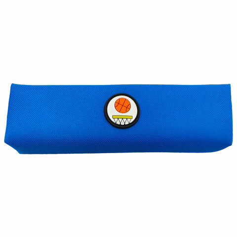 Пенал ЮНЛАНДИЯ ЮНИОР, 1 отделение, полиэстер, аппликация, "Basketball", 20х6х4 см, 273798