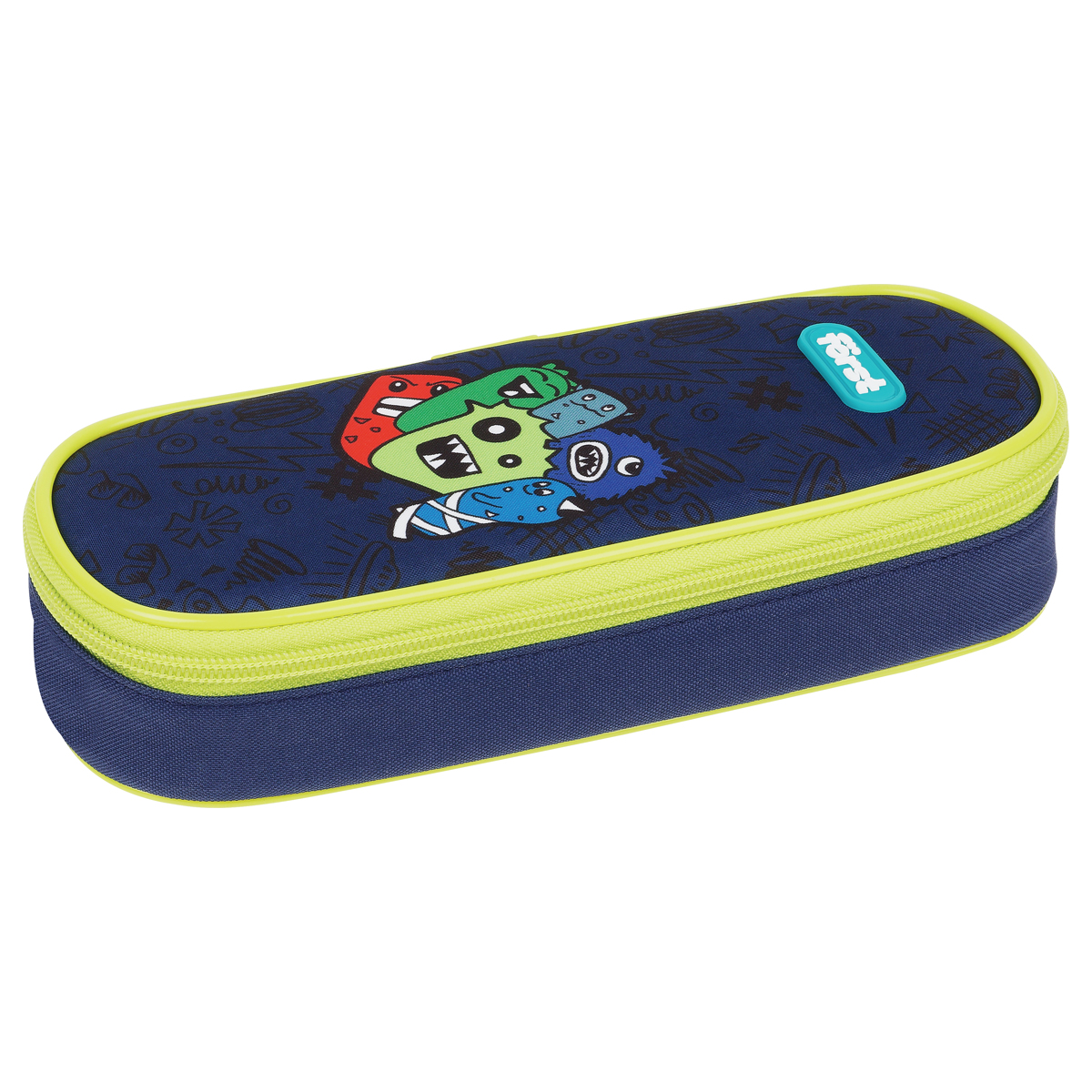 Пенал корпусный Först "Monsters", 220*90*45мм, 1 отделение, полиэстер