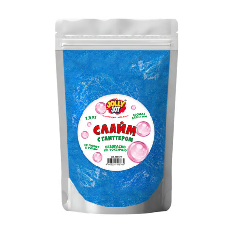 Слайм с глиттером, аромат бабл-гам, 1,5 кг, JOLLY JOT, 666672