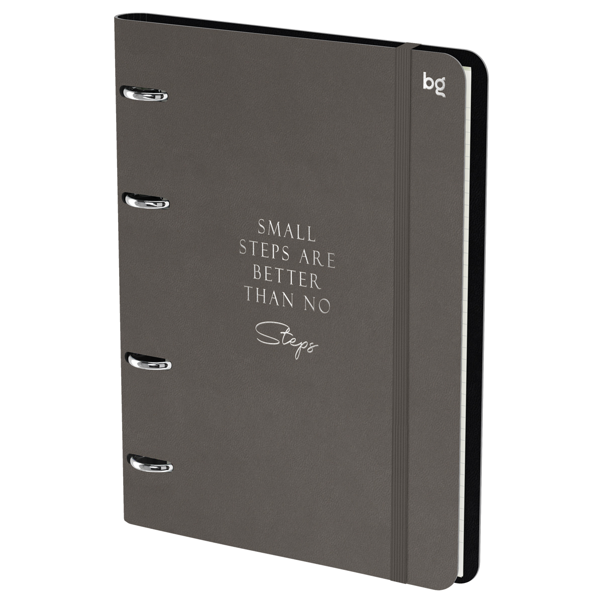 Тетрадь на кольцах А5, 120л., кожзам,  BG "Моно.Коричневый"