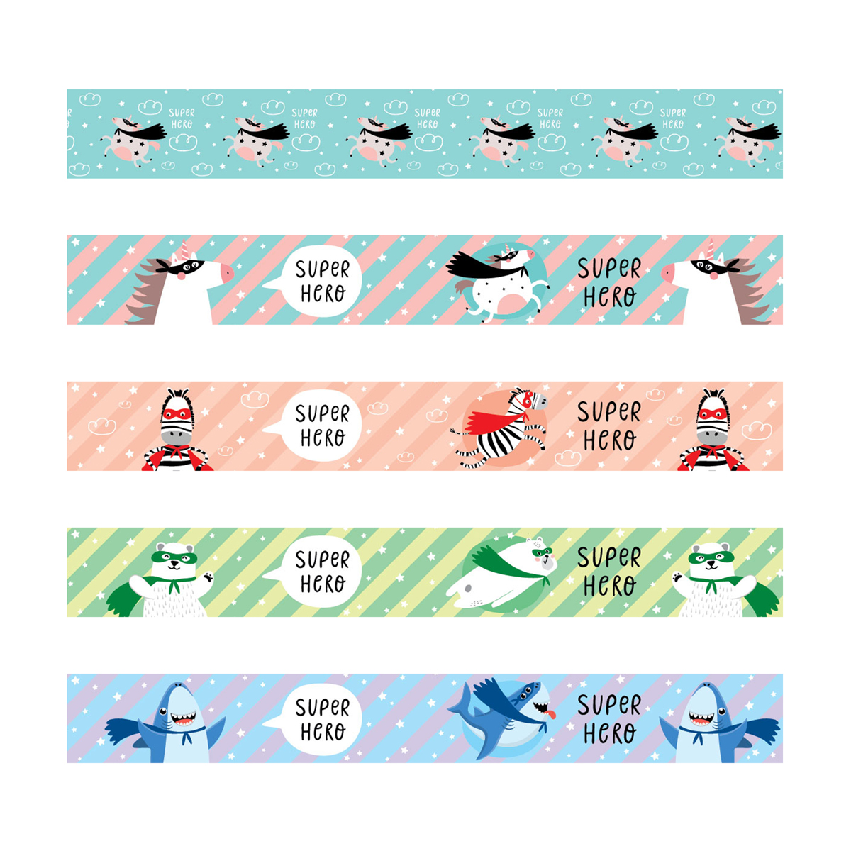 Закладка - магнит для книг, 25*195мм, ArtSpace "Super Hero", блестки