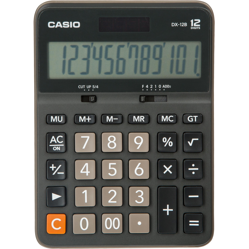Калькулятор настольный ПОЛНОРАЗМЕРНЫЙ CASIO бухг. DX-12B 12раз. большдиспл