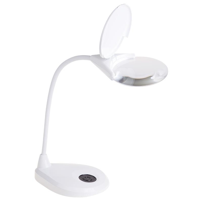 Лупа настольная 3D REXANT с подсвет.3 LED,сенсорн.регулир.яркос,EXPERT,бел