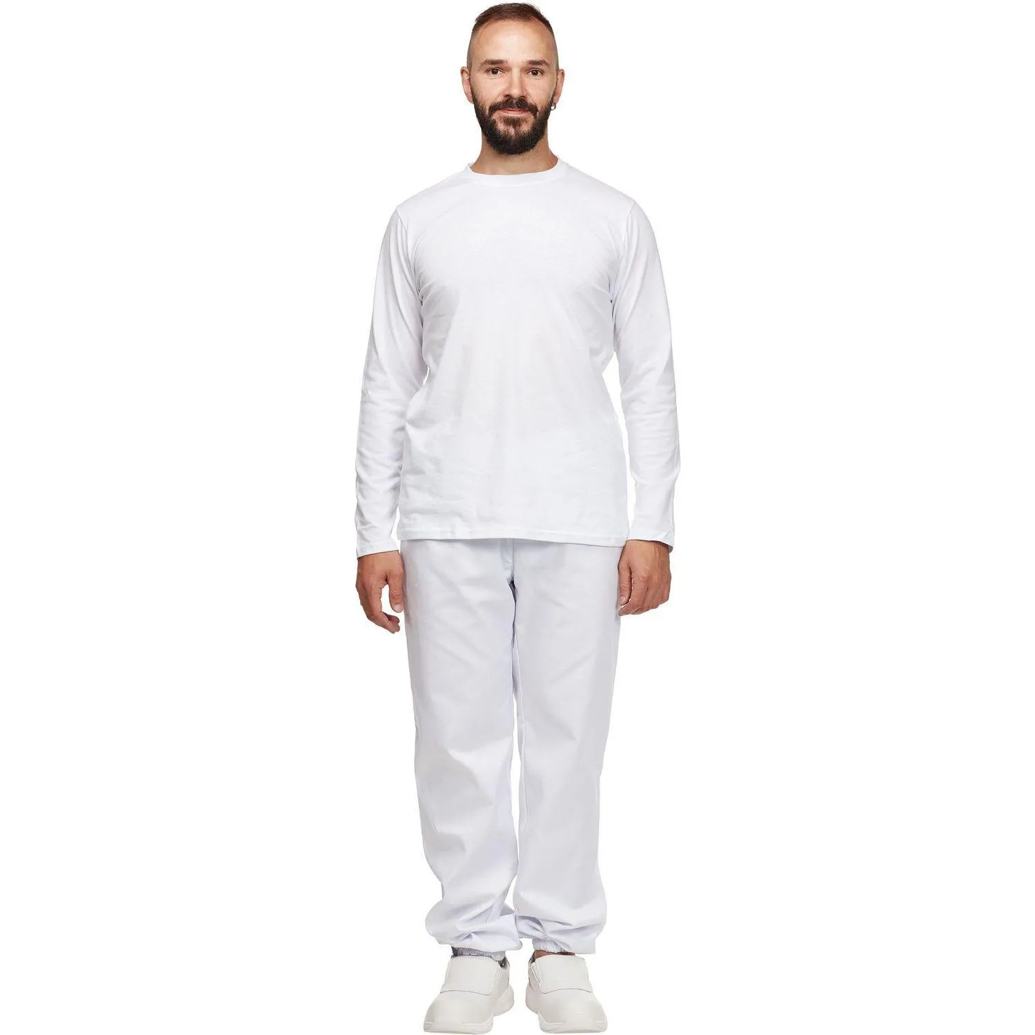 Футболка (160 г.) с длинным рукавом бел.(XXL)