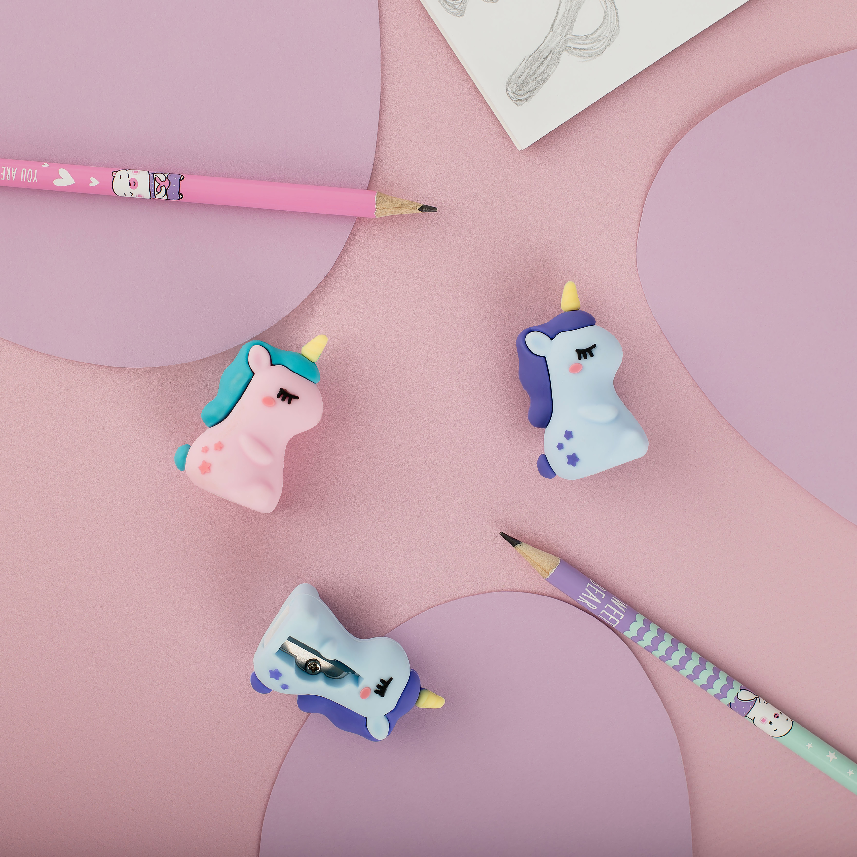 Точилка  MESHU, "Unicorn", 1 отверстие, ассорти