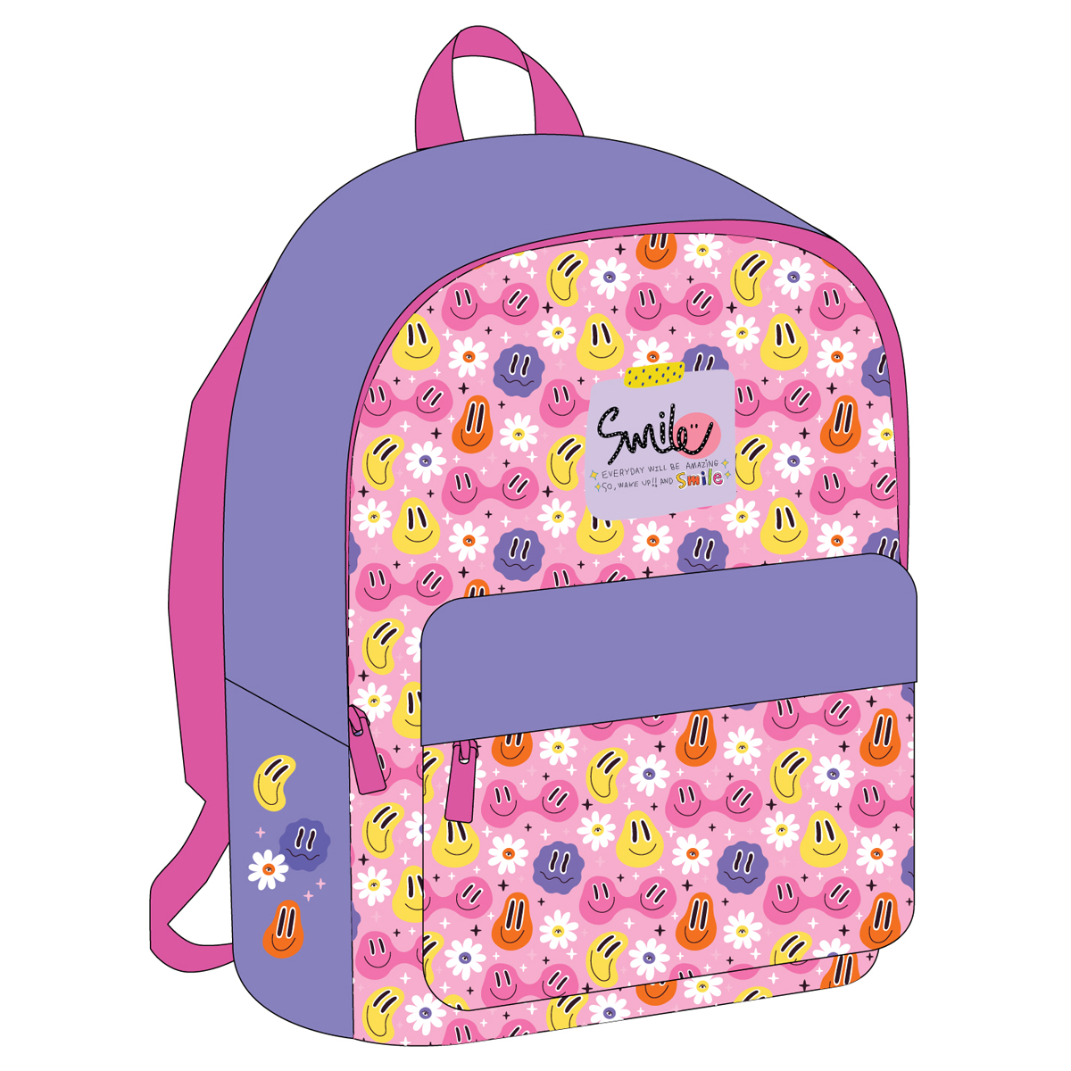 Рюкзак ArtSpace Street "Smile", 40*29*18см, 1 отделение, 1 карман