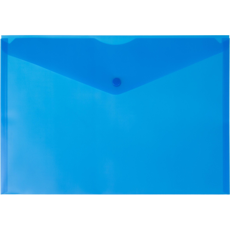 Папка-конверт на кнопке Выбор есть Элементари А4 180мкм синий, 10 шт/уп