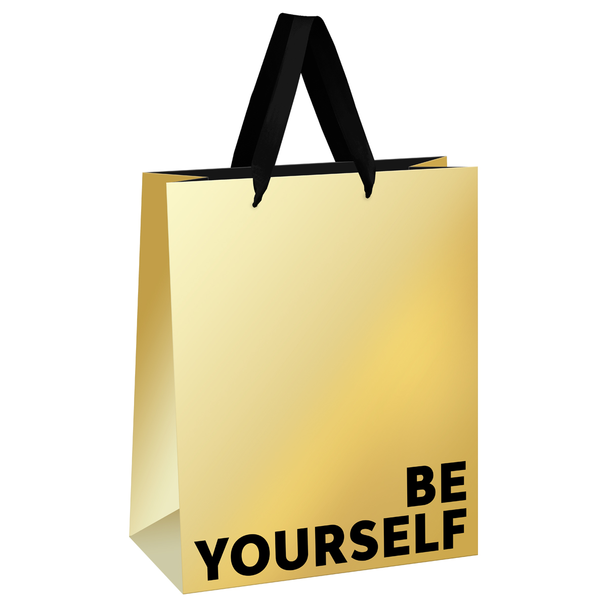 Пакет подарочный 26*32*12см MESHU "Be yourself",  матовая ламинация