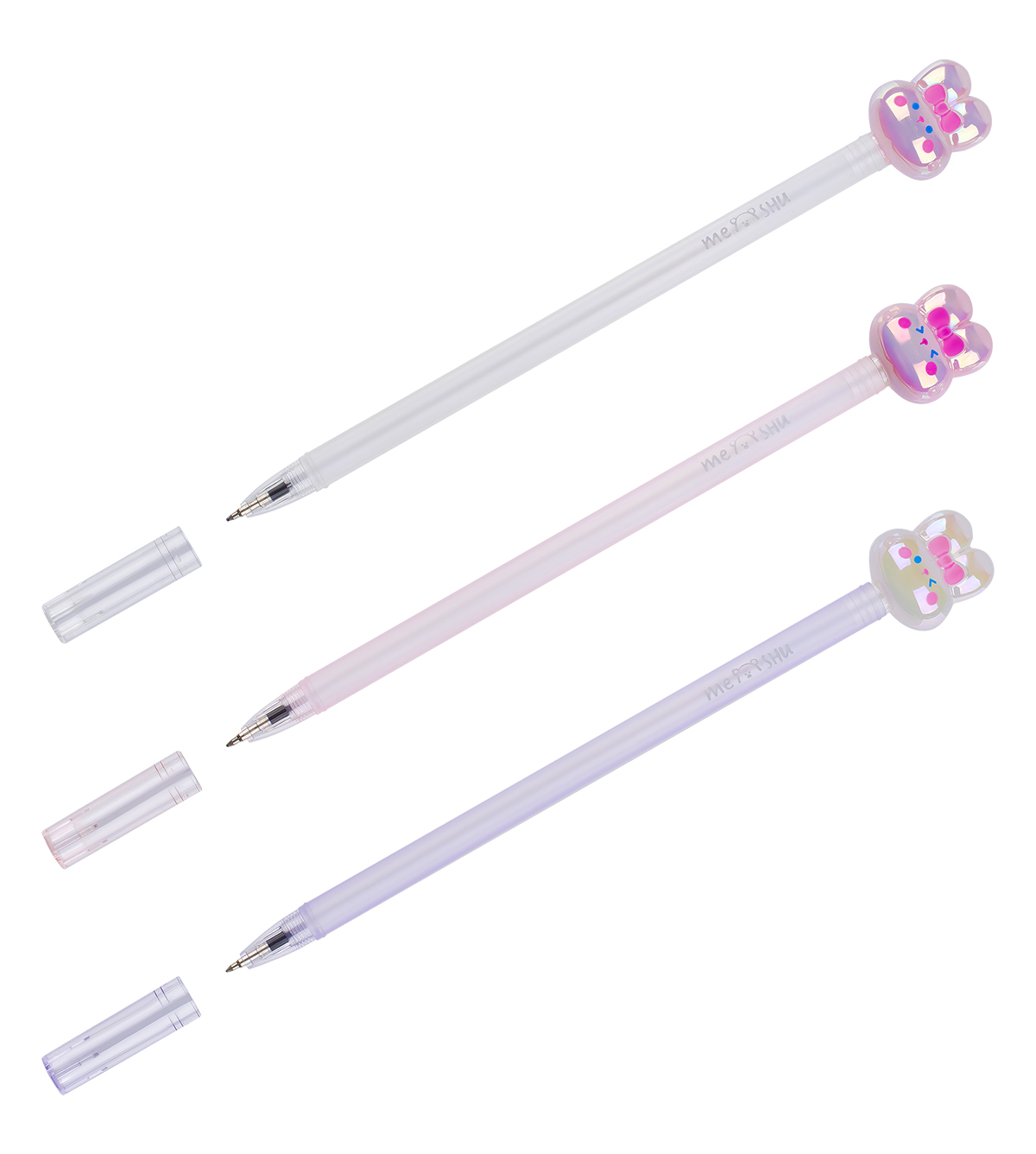 Ручка шариковая MESHU "Magic Bunny" синяя, 0,7мм, корпус ассорти