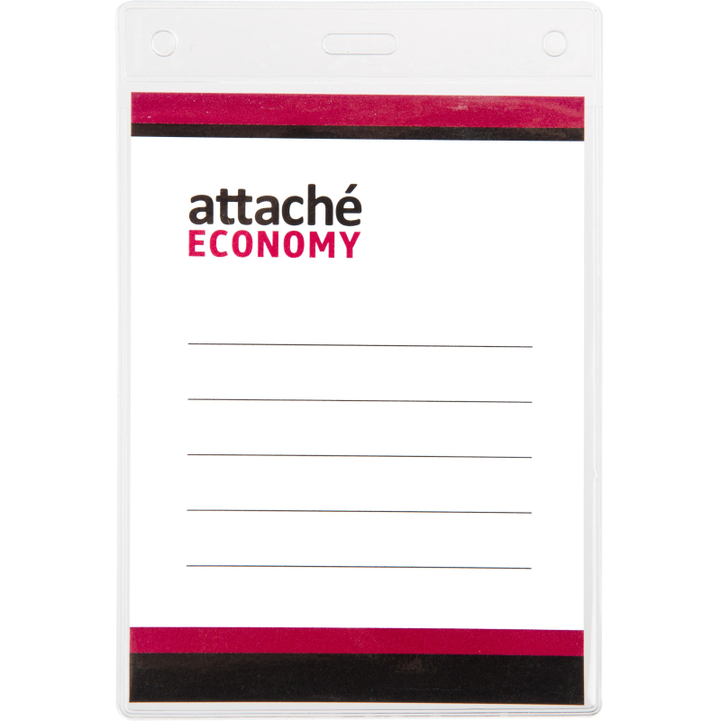 Бейдж Attache Economy 138x96 150 мкм без шнурка, вкладыш 120x90 5шт/уп