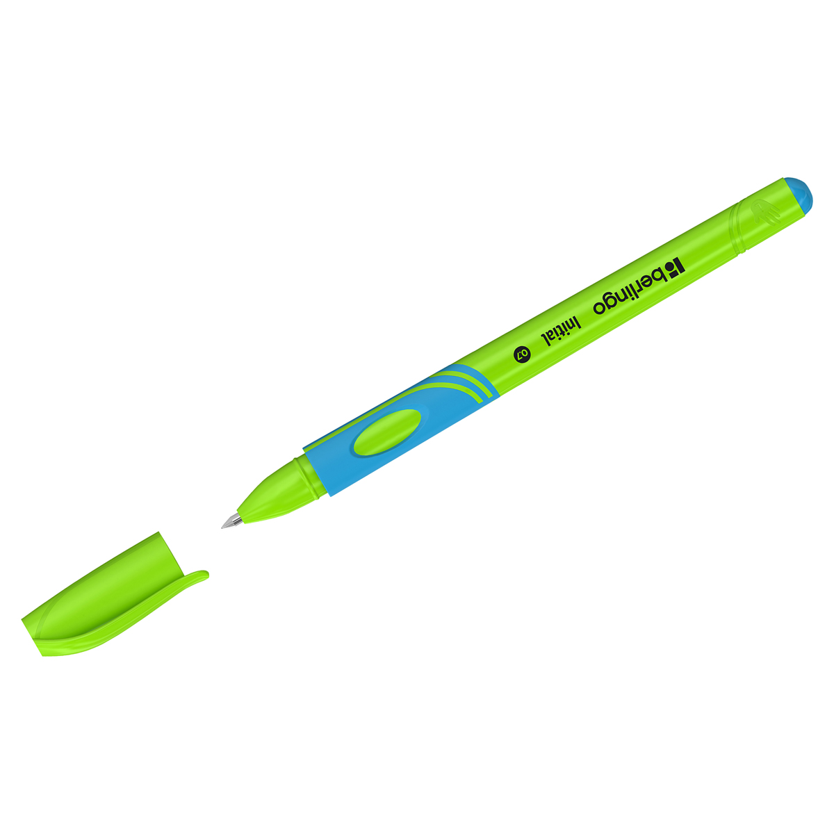 Ручка шариковая Berlingo "Initial", для левшей, светло-синяя, 0,7мм