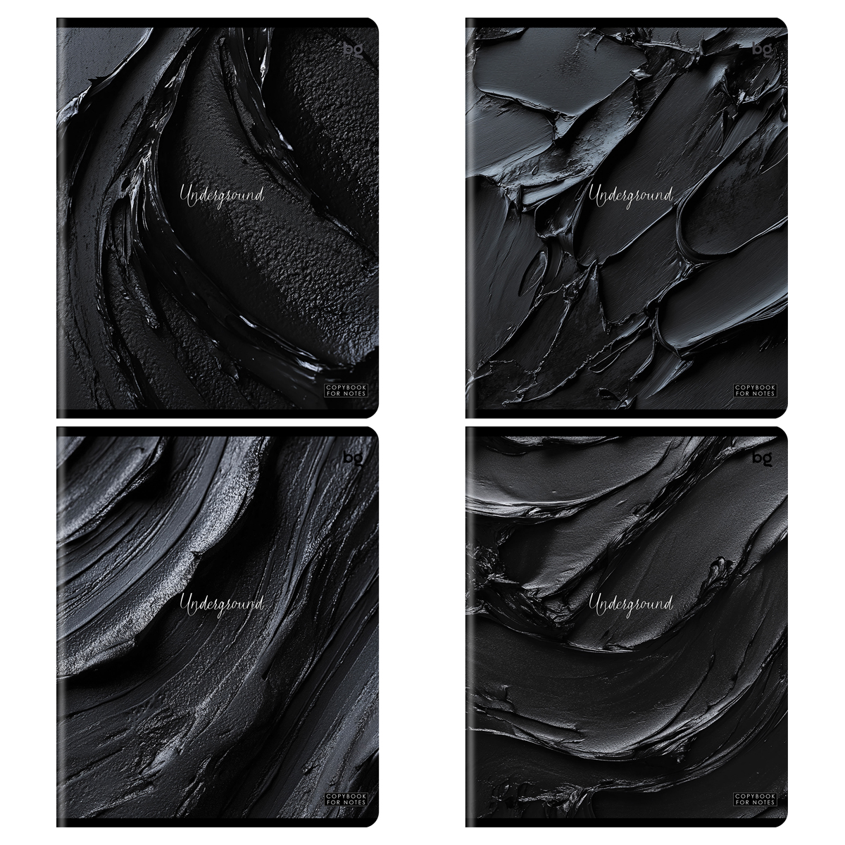 Тетрадь 96л., А5, клетка BG "Underground", микро sandy-touch лак