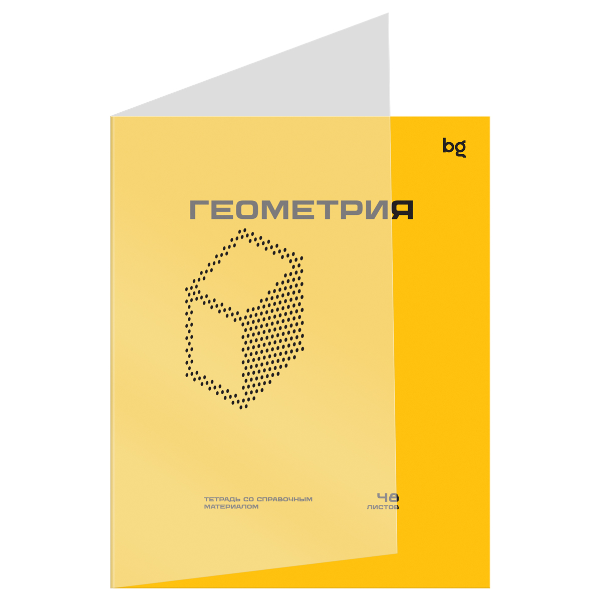 Тетрадь предметная 48л. BG "Перфокарта" - Геометрия, пластиковая обложка