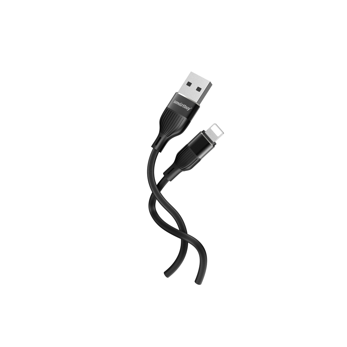 Кабель Smartbuy S72, USB - Lightning, для Apple, 2,4A output, 1м, черный