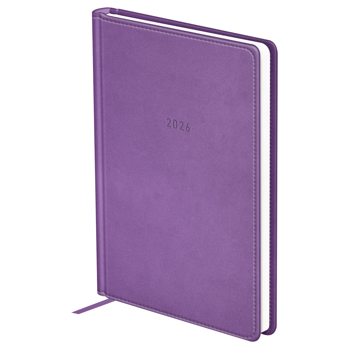 Ежедневник датированный 2026г., А5, 176л., твердый переплет, кожзам, BG "Winner. Light purple", фиолетовый