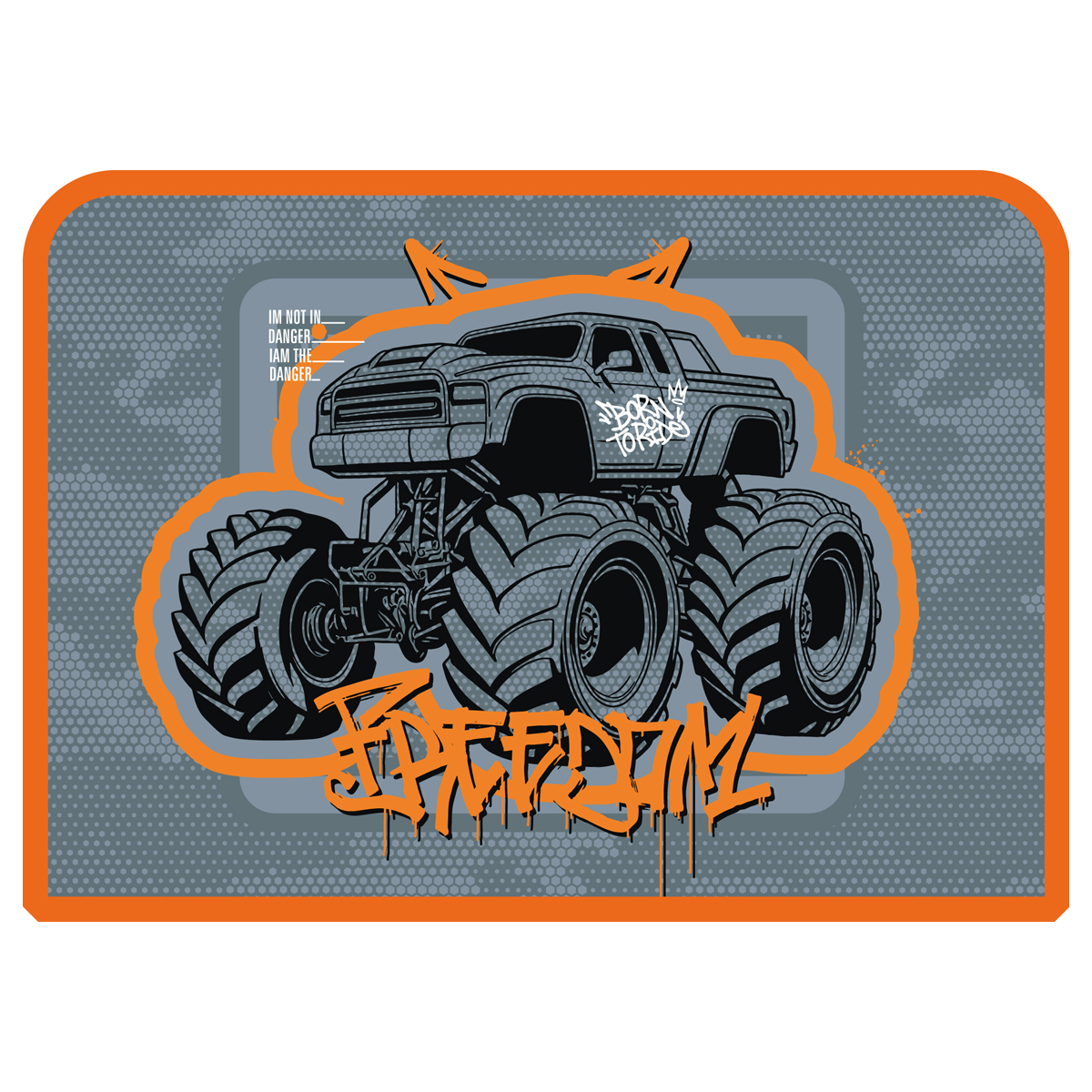 Папка для тетрадей 1 отделение, ArtSpace "Huge wheels", А4, пластик, на молнии