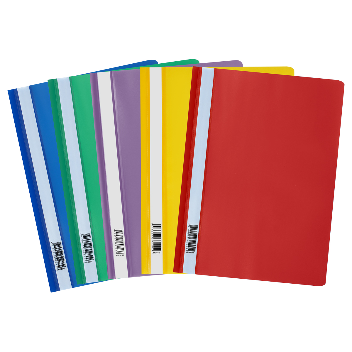 Папка-скоросшиватель пластик. СТАММ А4, 160мкм, ассорти с прозр. верхом