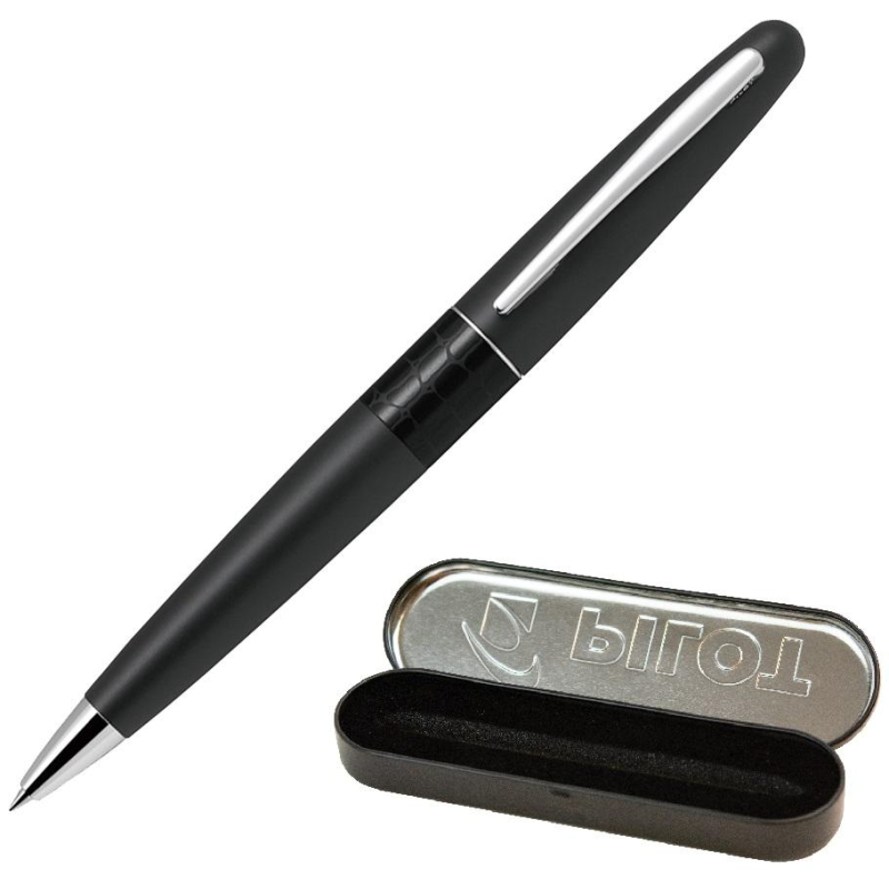 Ручка шариковая  PILOT  Черный крокодил  серия животные в футляре