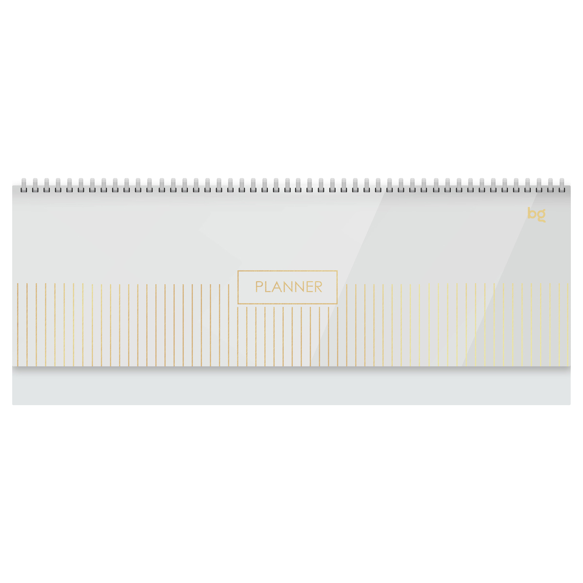 Планинг недатированный 56л., 285*100, ПВХ, BG "Minimal", отд. фольгой, мягкий гребень, белый