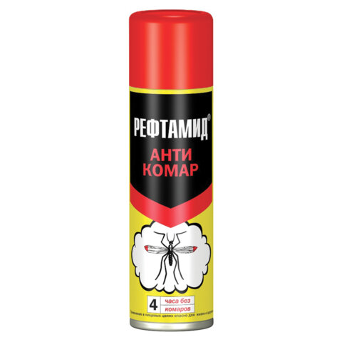 Средство аэрозольное репеллентное от комаров 145мл РЕФТАМИД, ш/к 25503, 5-03.07.020.01