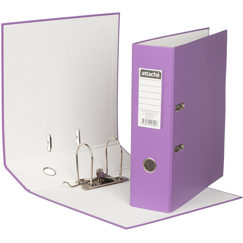 Папка-регистратор с арочн.мехAttacheSelection Экономи 90мм,сире,ПБП1,карм.к