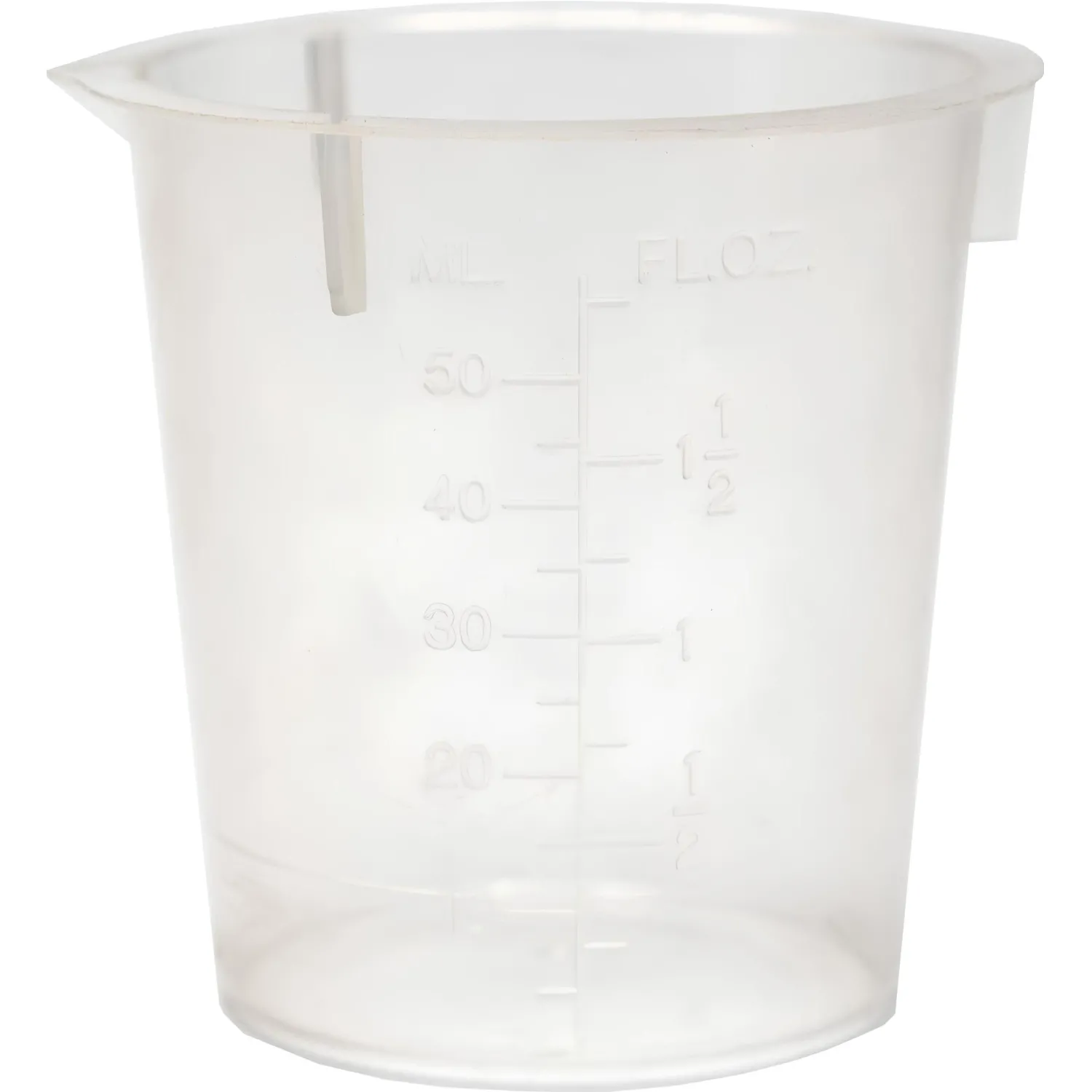 Мензурка с носиком, градуир.п/п 50мл 11000103, 100шт/уп