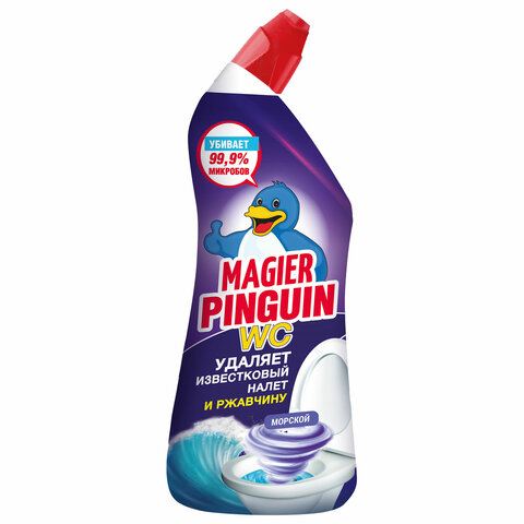 Средство для уборки туалета с соляной кислотой 500г МАГИЧЕСКИЙ ПИНГВИН "Морская свежесть", 8000026